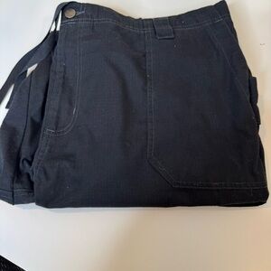 Carhartt Scrub Pants Mens Large 2XL black Ripstop Cargo Pockets Drawstring